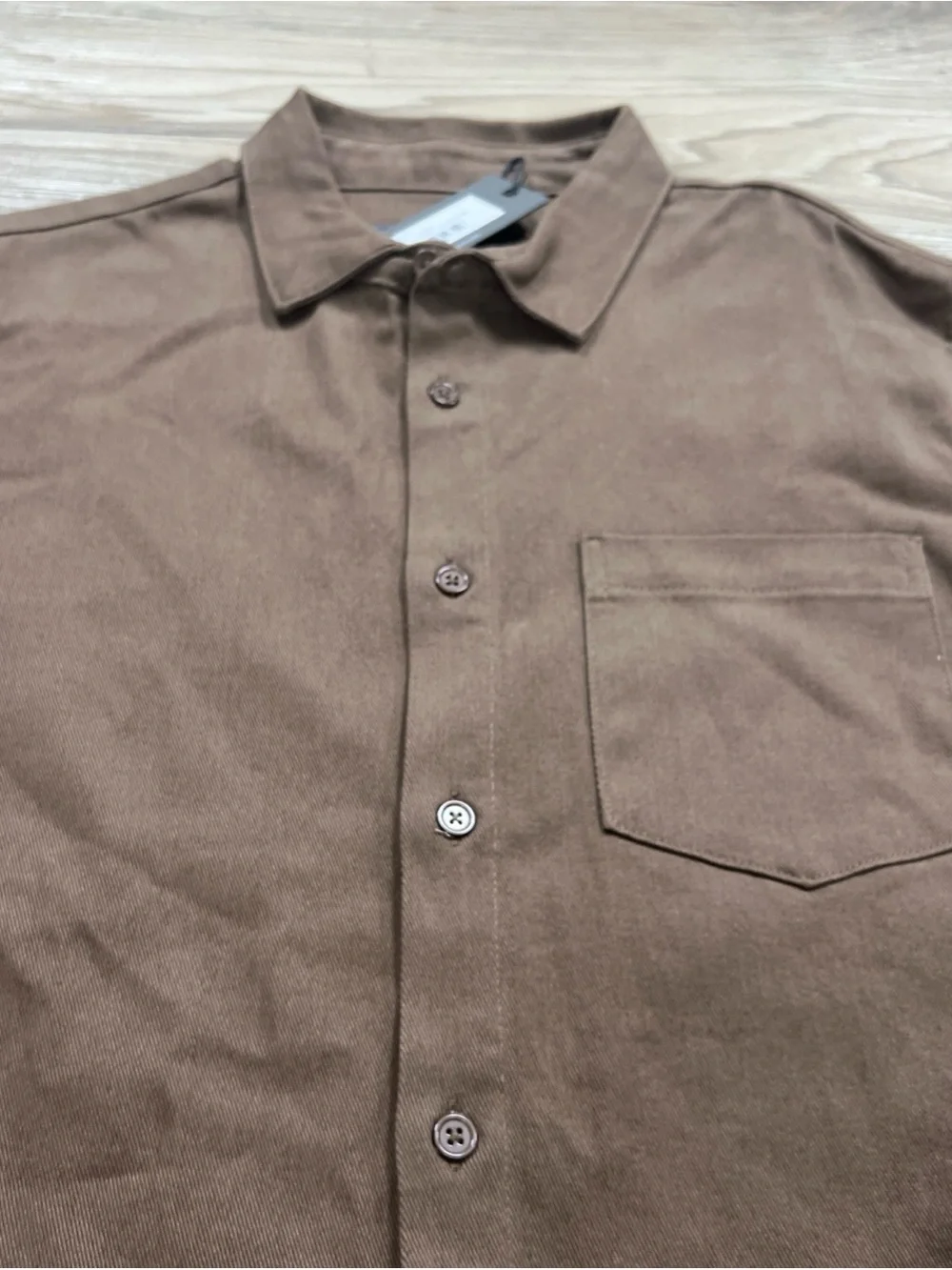 Slate & Stone Shirt Denim Twill Overshirt Brown Button Up Mens Size Small NWT